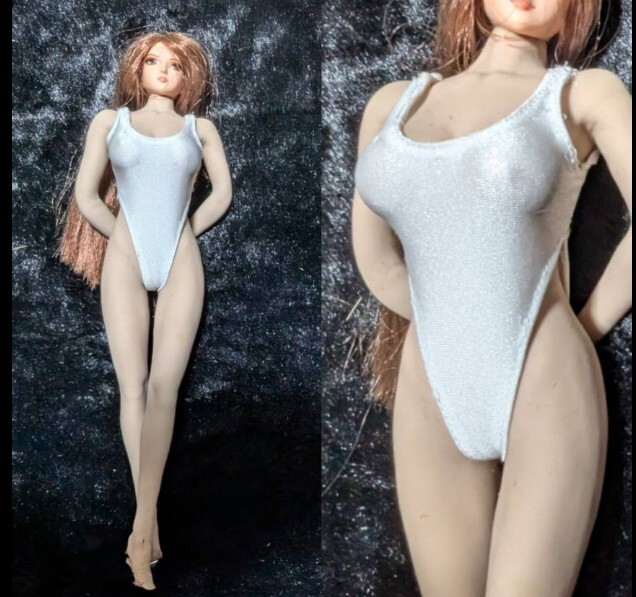 1/6ドール用 TBLeague ファイセンS07 クールガール ホワイト レオタード 拍卖