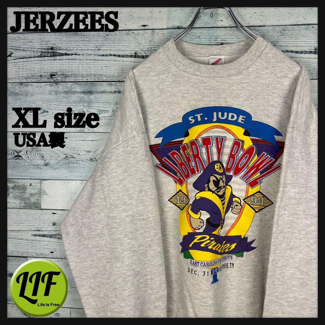 ジャージーズ USA製 90s キャラクタープリント スウェット XL 4892拍卖