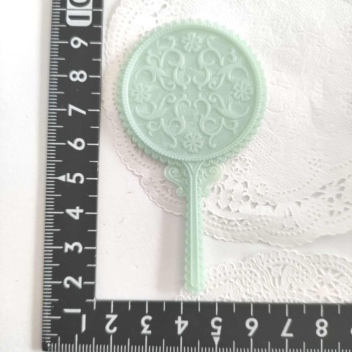 5r0128 レア ドール用 鏡 手鏡 大きめ ミントグリーン 1/6ドール ジェニー ジェニーフレンド レトロ 当時拍卖