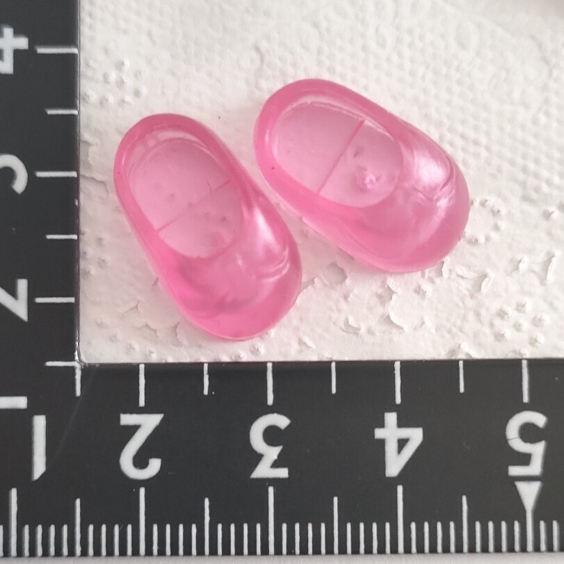 5r0112 ドール用 リカちゃん 幼稚園 園児 サイズ ようちえん 靴 シューズ ピンク クリア拍卖