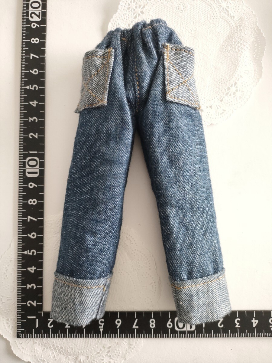 5r0120 ドール用 デニム Gパン 太め ウエストゴム リカちゃんパパ タミーちゃん ジェニーボーイフレンド拍卖