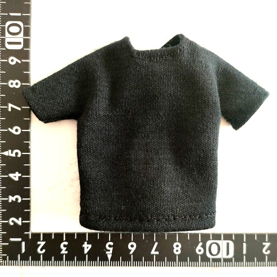 5r0117 ドール用 トップス Tシャツ 半袖 黒 ブラック momoko ジェニー リカちゃんボーイフレンド リカちゃん 1/6ドール拍卖