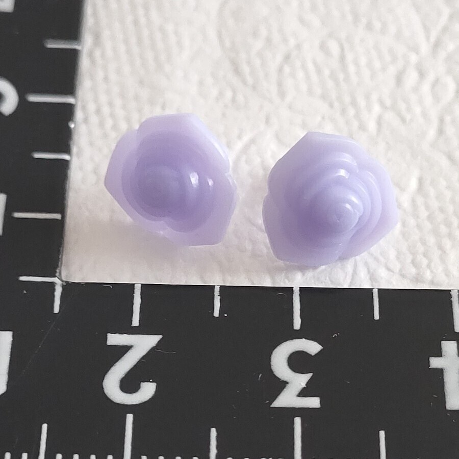 5r0112 ドール用 薔薇 紫 パープル ジェニー ハッシュタグリカちゃん リカちゃん ピアス タカラ TAKARA 拍卖