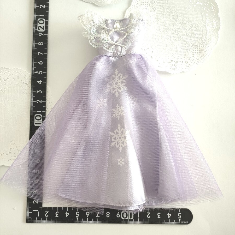 5r0120 ドール用 リカちゃん スノープリンセス ドレス パープル 1/6ドール拍卖