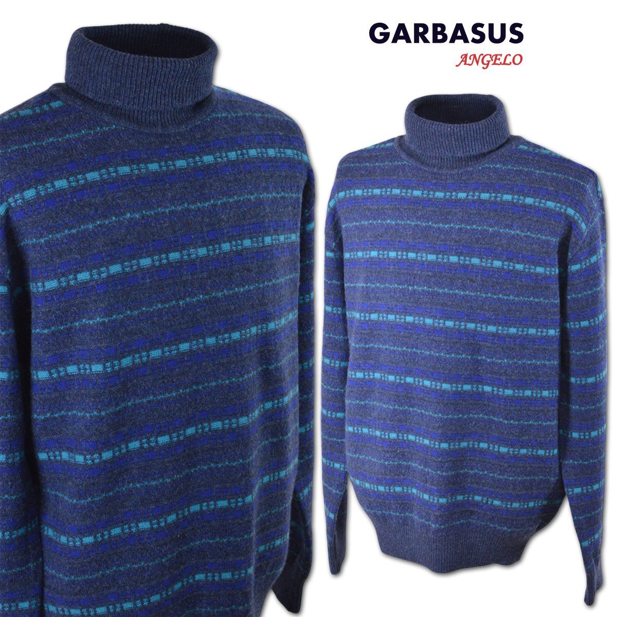 3割引【GARBASUS ガルバス】メンズ タートルネックセーター M(46) 紺 45-7901-03-49 アンジェロ 秋冬用 カジュアル ゴルフ おしゃれ @拍卖