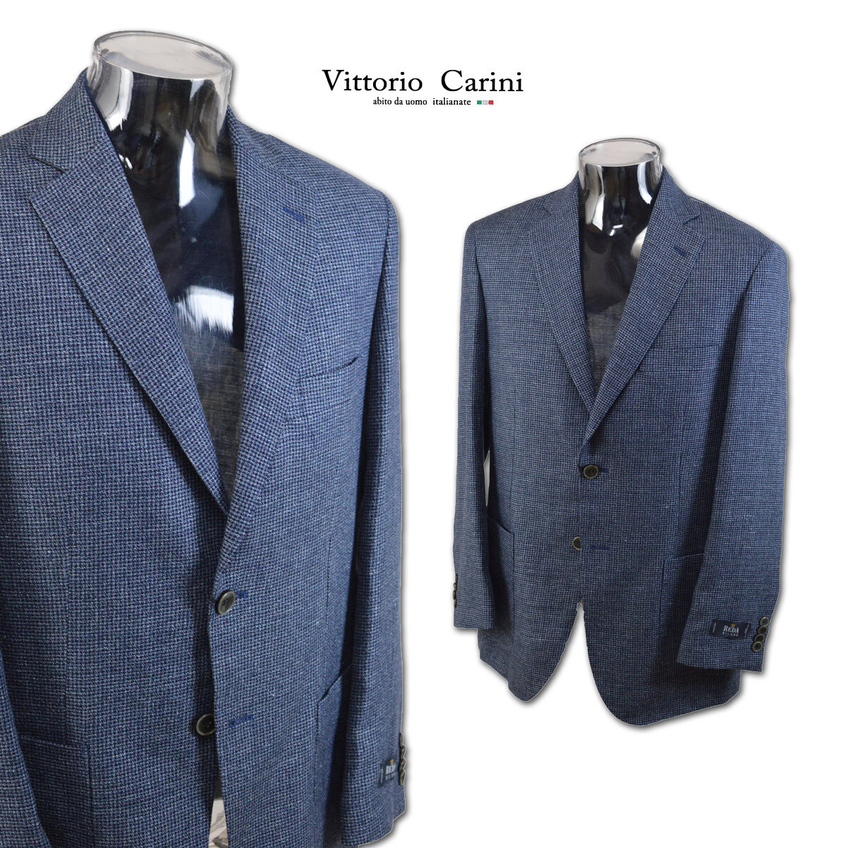 50%OFF【カリーニ】メンズ ジャケット(48)L 紺 3230-6020-55 Carini 春夏 セール カジュアル テーラード REDA おしゃれ かっこいい @拍卖