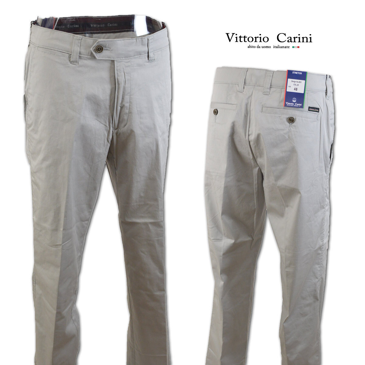 50%OFF【カリーニ】メンズ パンツ 48(84cm) グレー 3230-4001-32 Carini 春夏 セール カジュアル ゴルフ 上質 おしゃれ かっこいい @拍卖