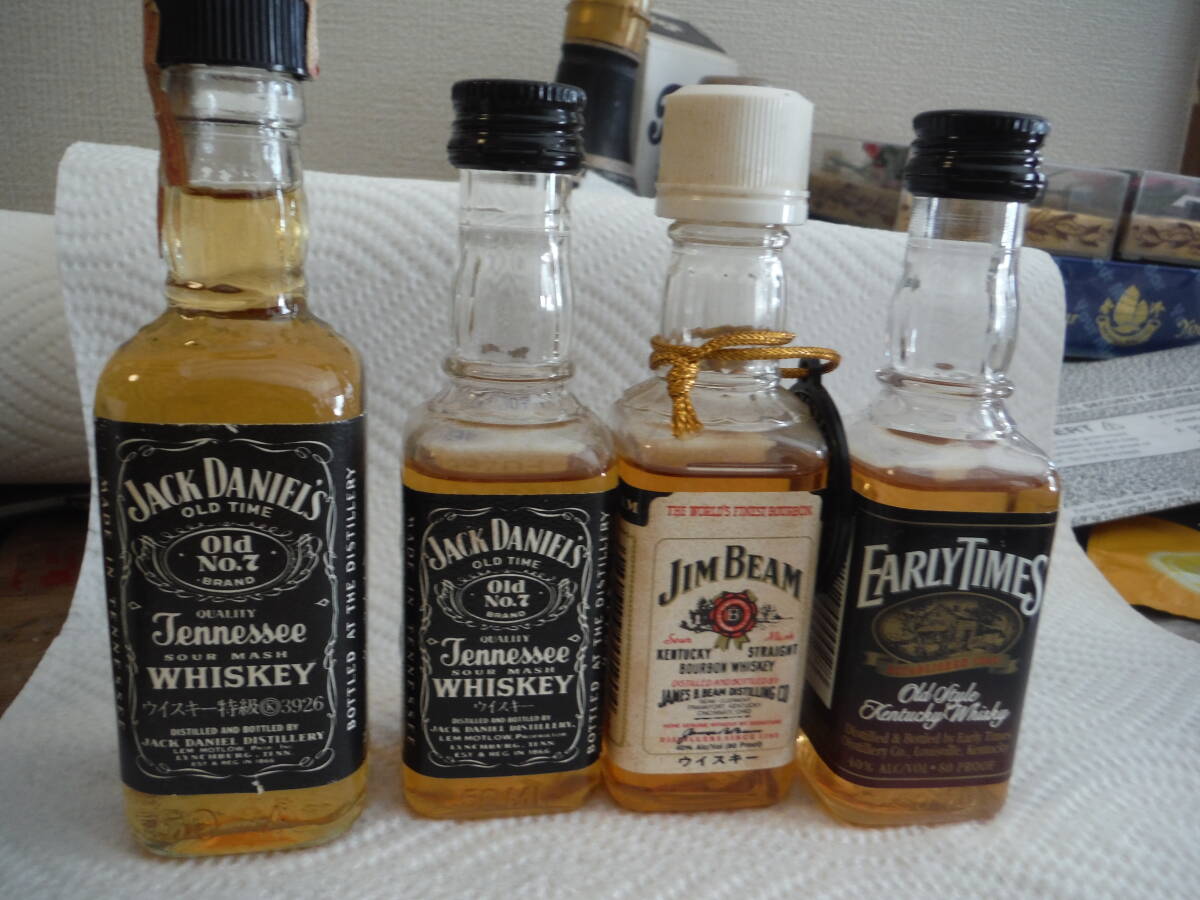 ジャックダニエル ジムビーム アーリータイム ミニボトル 50ml 未開封拍卖