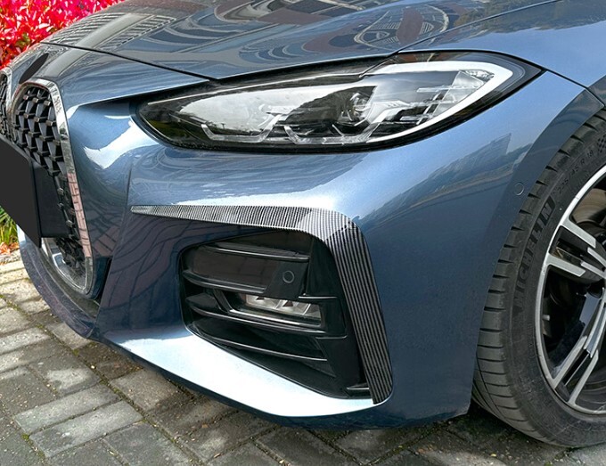 スポーティ全開♪ BMW カーボン ルック バンパー ダクト ガーニッシュ G22 420i M440i Mスポーツ エディションエッジ クーペ 4シリーズ拍卖