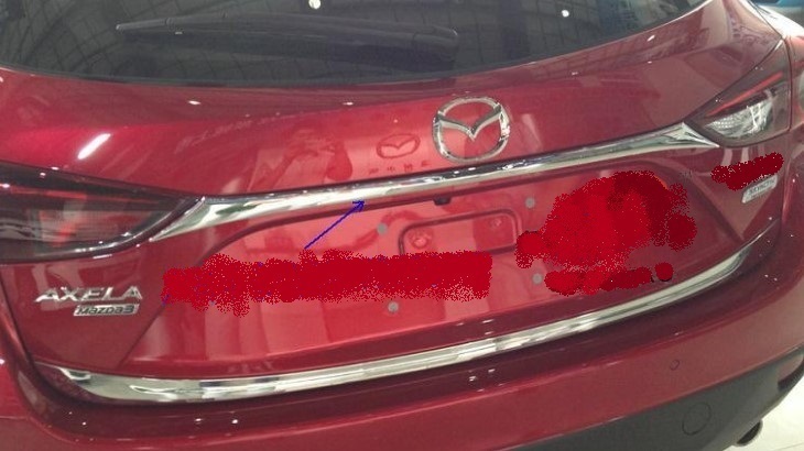 鏡面仕上げ♪ メッキ リアゲート バックドア リアゲート トランク ガーニッシュ アクセラスポーツ 15C 15S 20S 20Sツーリング XD BM 系拍卖