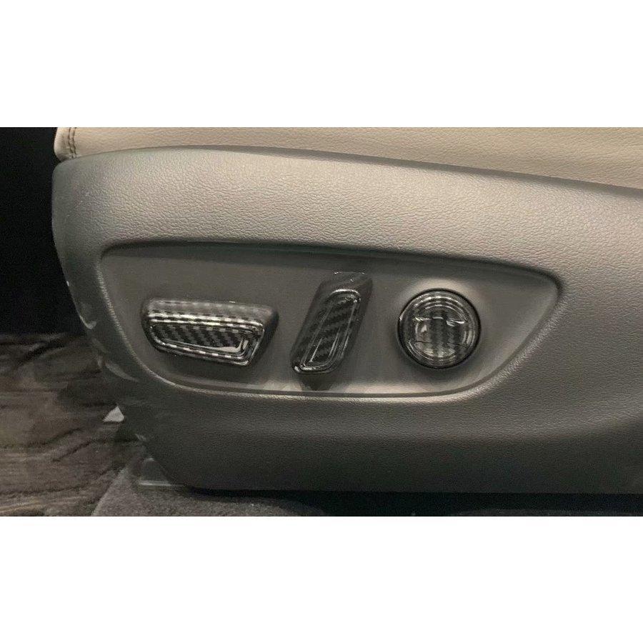 スポーティ全開♪ カーボン ルック シートスライダー パワーシート カバー ハリアー ハイブリッド 80 系 AXUH80 AXUH80 S G Z レザーPK拍卖