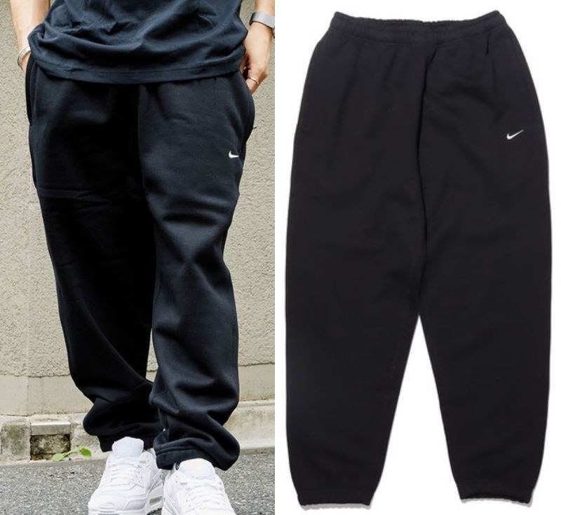 XL NIKE LAB 厚手/ヘビー ソロスウッシュ フリース パンツ 検 ソロ スウッシュ 太め ルーズ ゆるめ スウェット ラボ ブラック/黒 2L拍卖