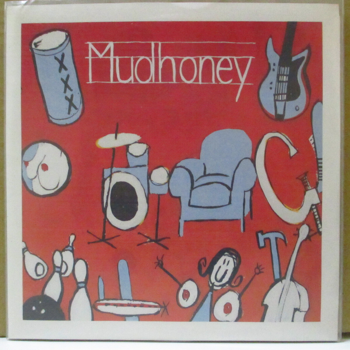 MUDHONEY(マッドハニー)-Let It Slide +2 (German 限定クリアイエローヴァイナル 7インチ/廃盤 NEW)拍卖