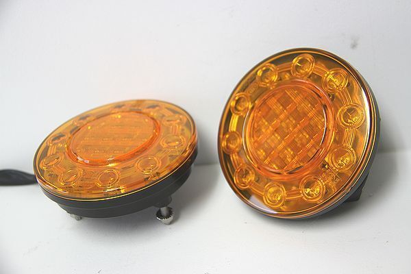 GS-LTL1000A Groupstar LED 丸型防水ウインカーライト 2個セット ランプ 2セット 100mm外径 10-30V 方向指示器拍卖