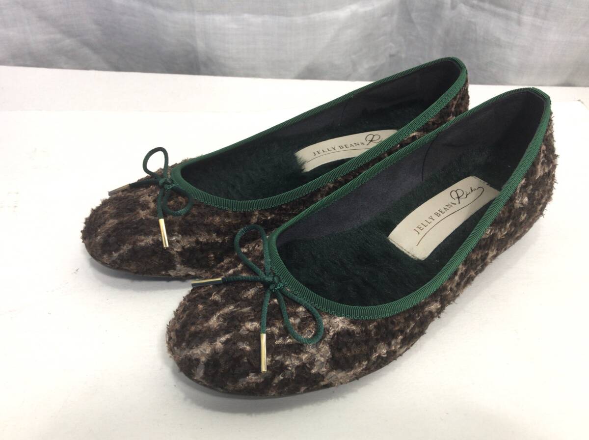 JELLY BEANS ジェリービーンズ バレエシューズ ヒョウ柄 レオパード柄 23cm G3拍卖
