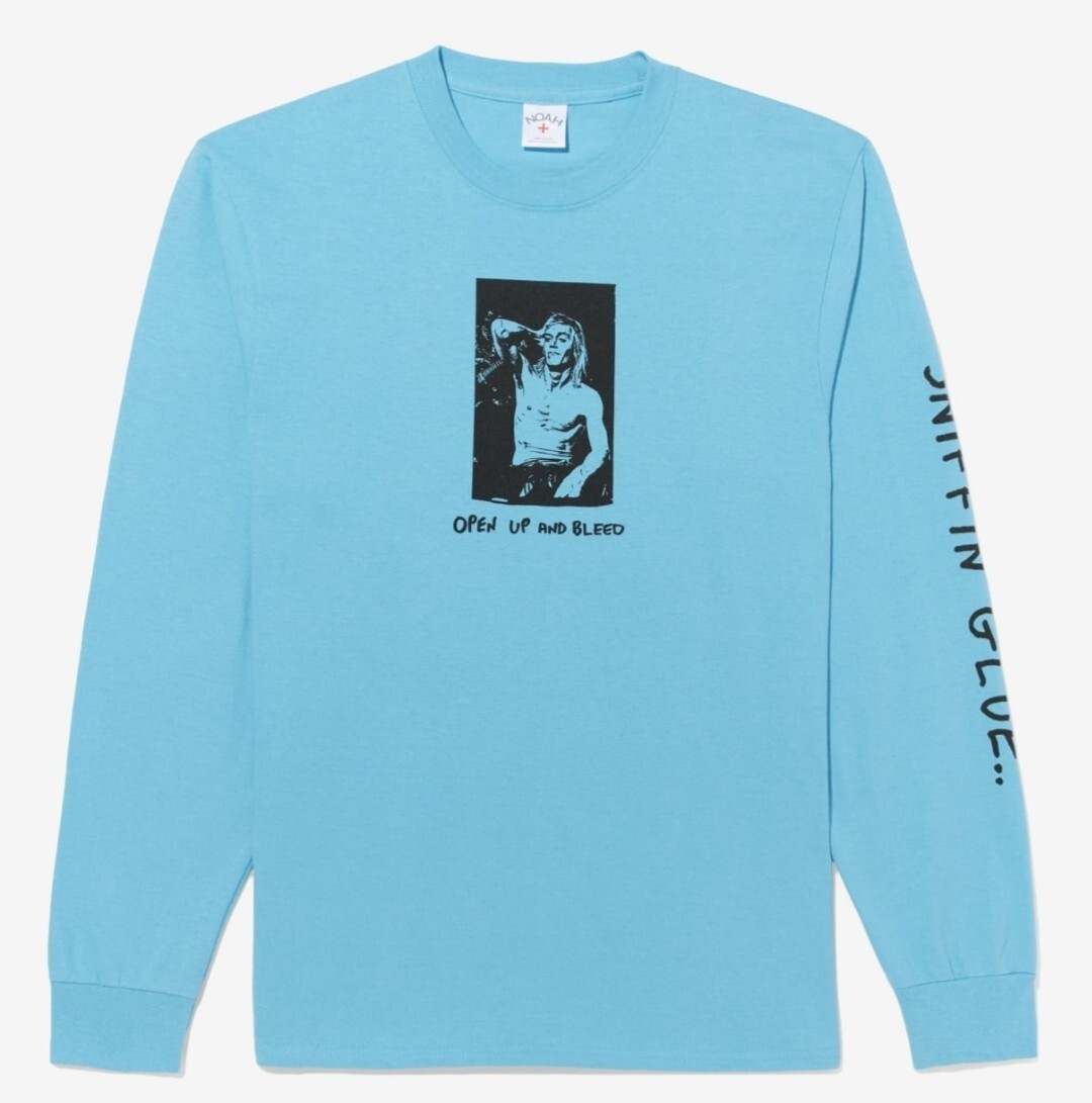 ■ NOAH ロンTシャツ /Noah x sniffin' Glue Open Up and Bleed Lnog Sleeve Tee/ ロンT /長袖Tシャツ/限定/コラボ拍卖