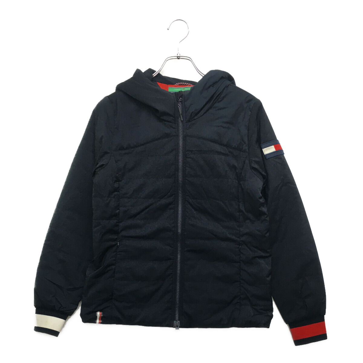 coco 中古【値下げ】 トミーヒルフィガーゴルフ TOMMY HILFIGER GOLF レディース ブルゾン M 紺 中綿 長袖ダブルジップ 107675拍卖