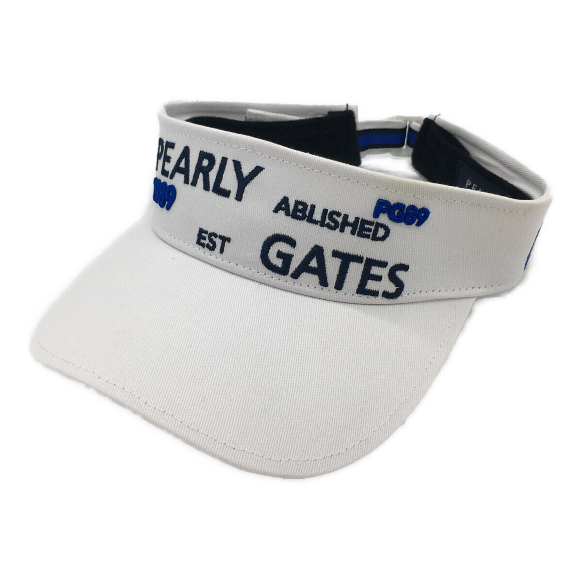 coco 中古【値下げ】 パーリーゲイツ PEARLY GATES サンバイザー フリー ホワイト 白 ロゴ レターパックプラス発送可 87640拍卖