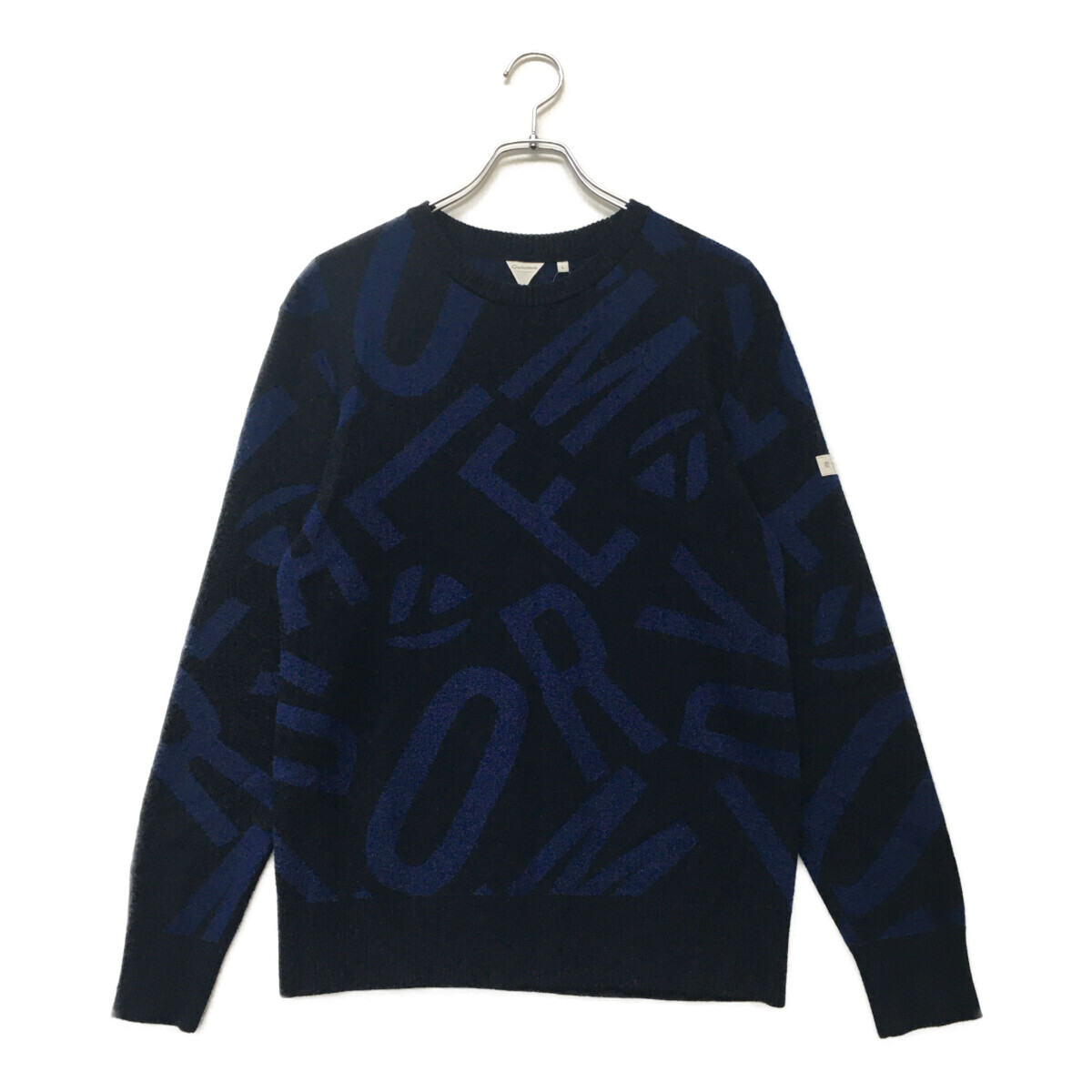 coco 中古【値下げ】テーラーメイド Taylor Made メンズ セーター L ネイビー×ブルー ロゴ総柄 レターパックプラス発送可 K8447拍卖