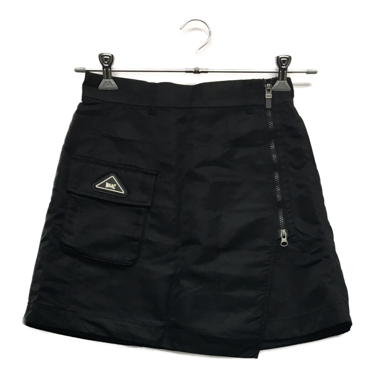 coco 中古【値下げ】 ワック WAAC レディース スカート 27インチ(L) 黒 ブラック ラップ 裏地付き レターパックプラス発送可 97870拍卖