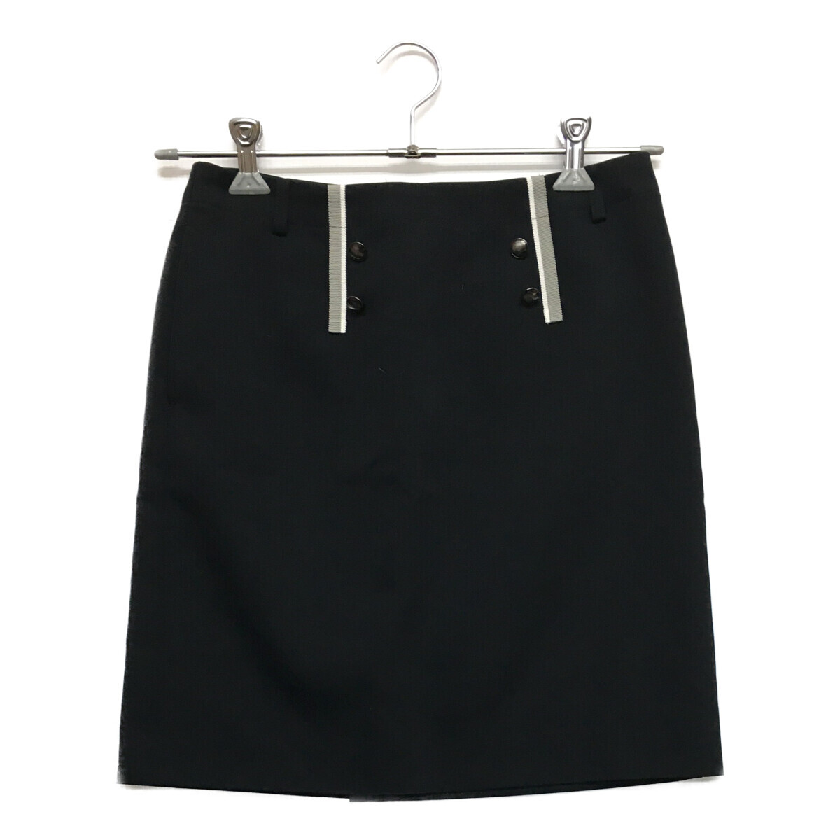 coco 中古【値下げ】 ランバンスポール LANVIN SPORT レディース スカート 38(M) 黒 ブラック ネコパケ発送可 97565拍卖