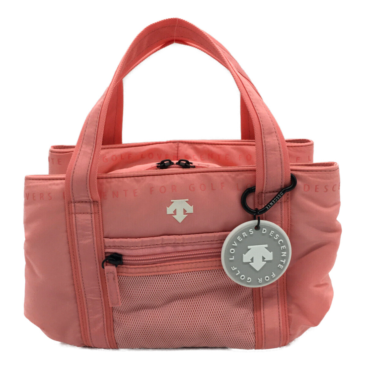 coco 中古【値下げ】 デサントゴルフ DESCENTE GOLF カートバッグ ピンク ラウンドバッグ 三層式 レターパックプラス発送可 95373拍卖