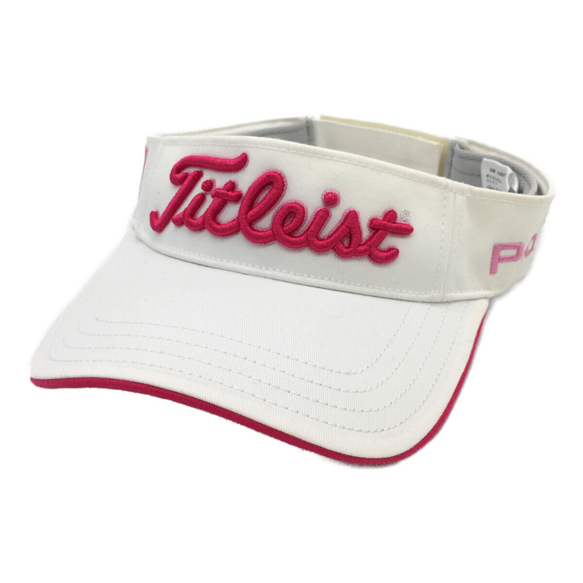 coco 中古【値下げ】タイトリスト Titleist サンバイザー ホワイト×ピンク シンプル 定番ツアーバイザー レターパックプラス発送可 87728拍卖