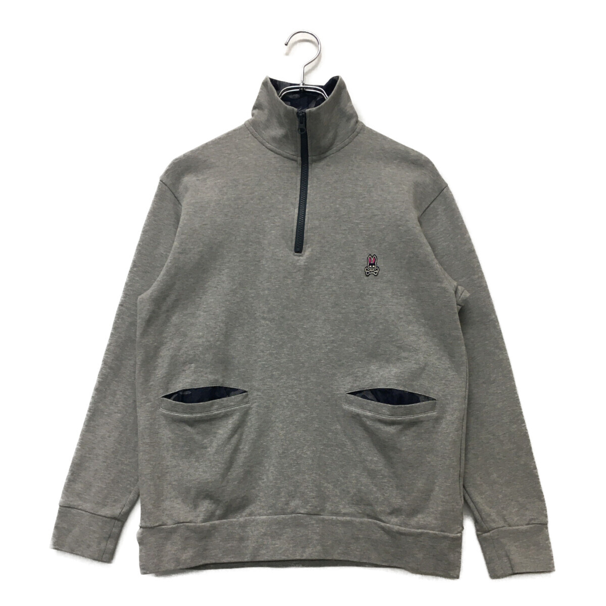 coco 中古 【値下げ】サイコバニー Psycho Bunny メンズ スウェット L グレー ハーフジップ レターパックプラス発送可 K3458拍卖