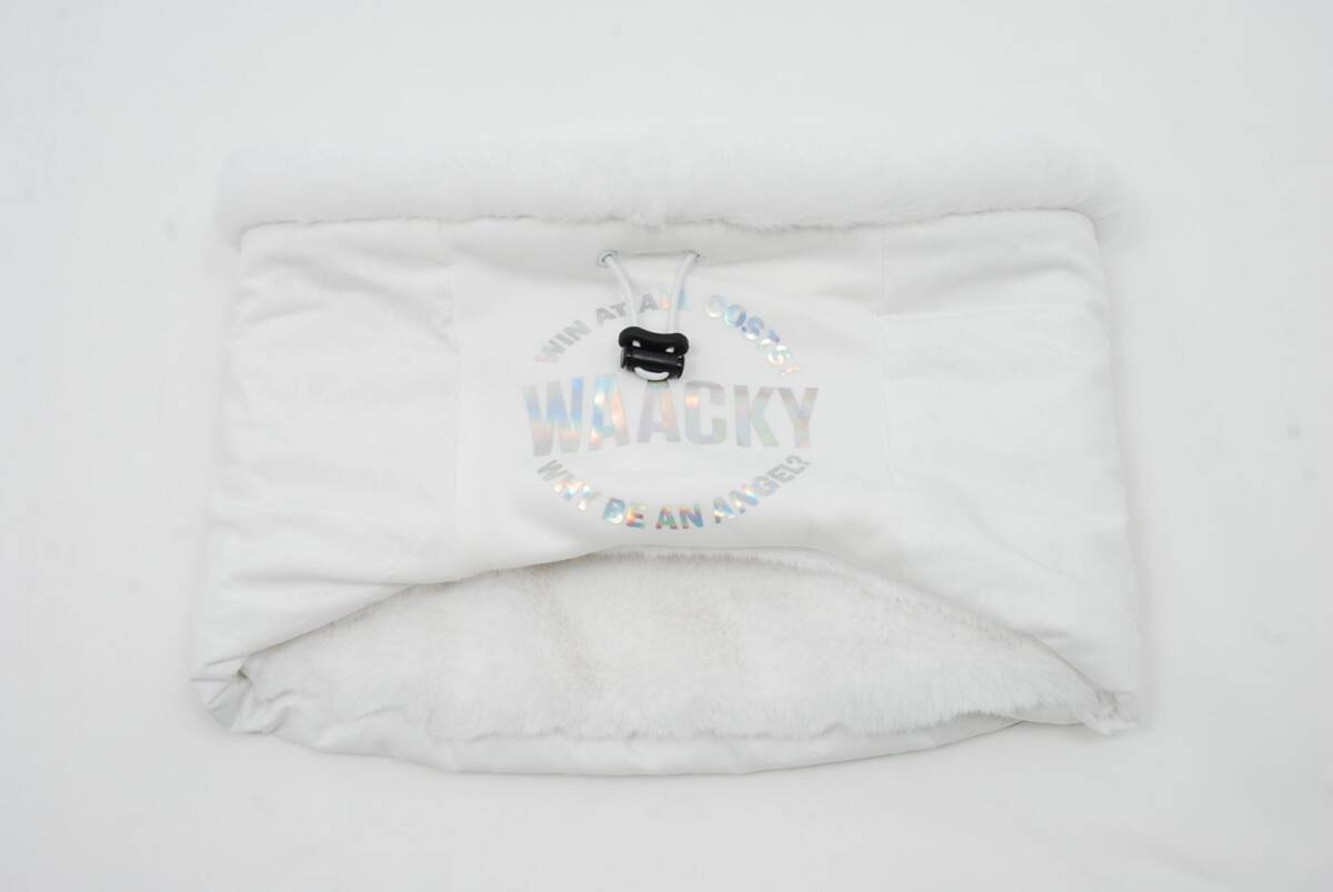 coco 中古【値下げ】 ワック WAAC ネックウォーマー ホワイト 白 中綿ロゴエンボス ファー レターパックプラス発送可 85733拍卖