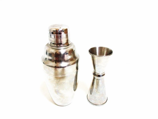 ア579△ ユキワ / YUKIWA / ステンレス / カクテルシェーカー / 高さ15cm / メジャーカップ高さ10.5cm // 計2点 // 酒器 バーテンダー 拍卖