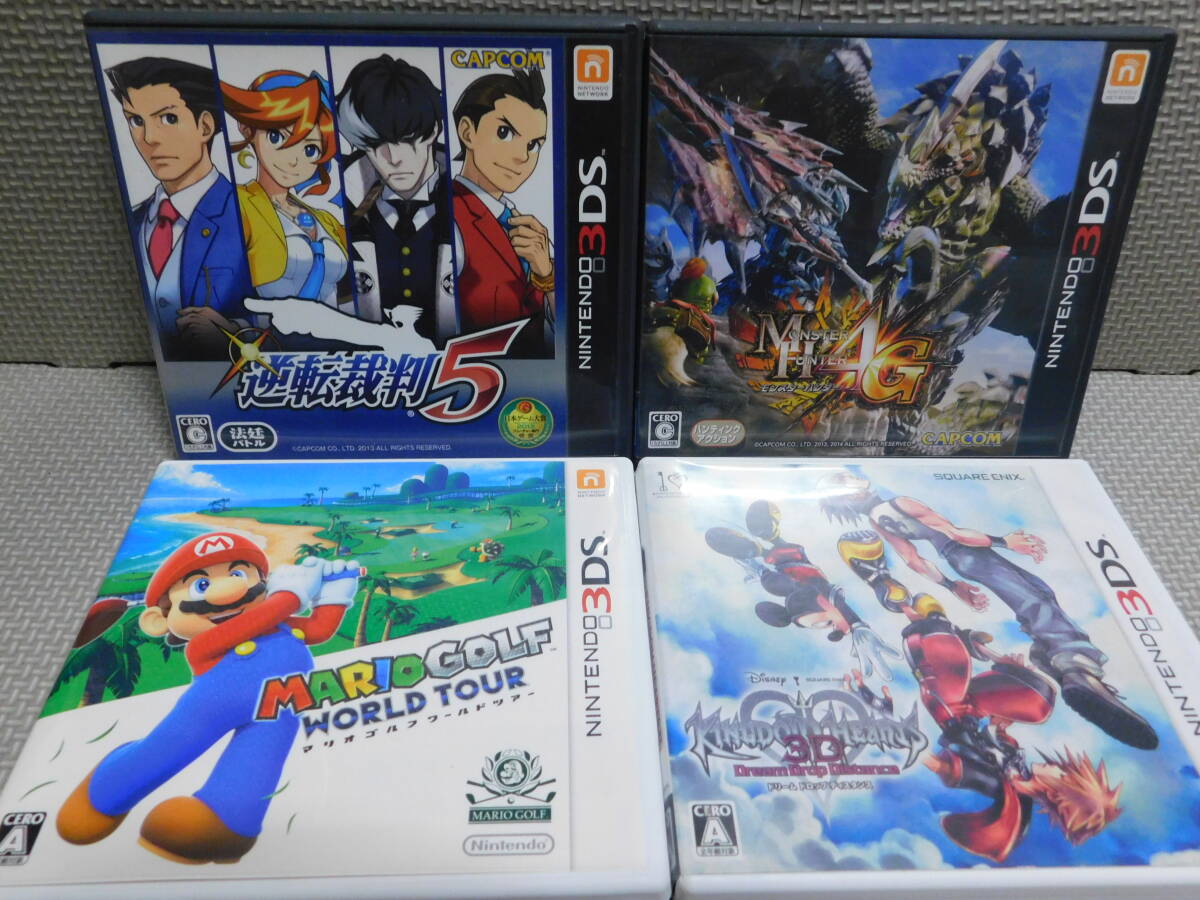 Rい680 3DSソフト 送料無料 同梱不可 4本セット ・逆転裁判5 ・モンスターハンター4G ・マリオゴルフ ・キングダムハーツ拍卖