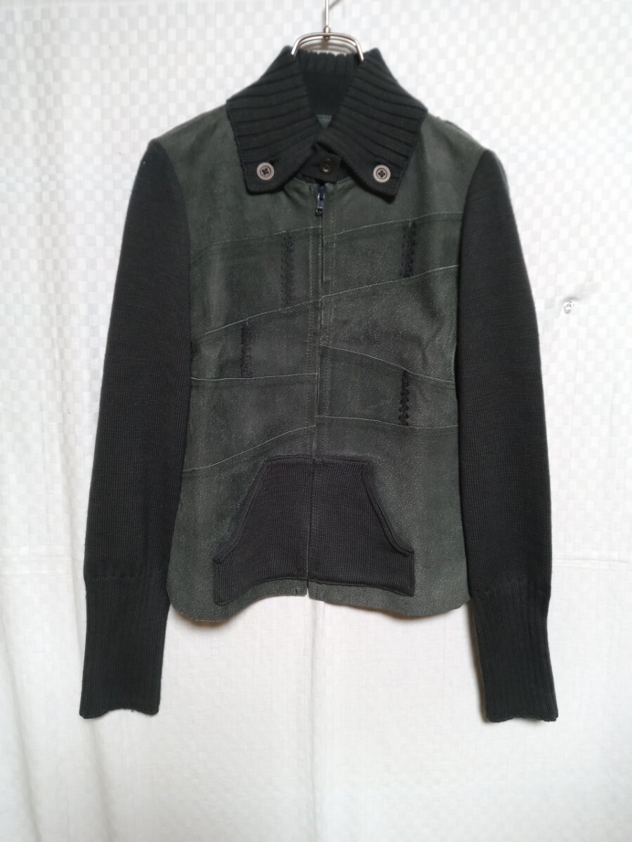 10507 ★★ F Point 豚革 ジップアップジャケット 長袖 サイズ1拍卖
