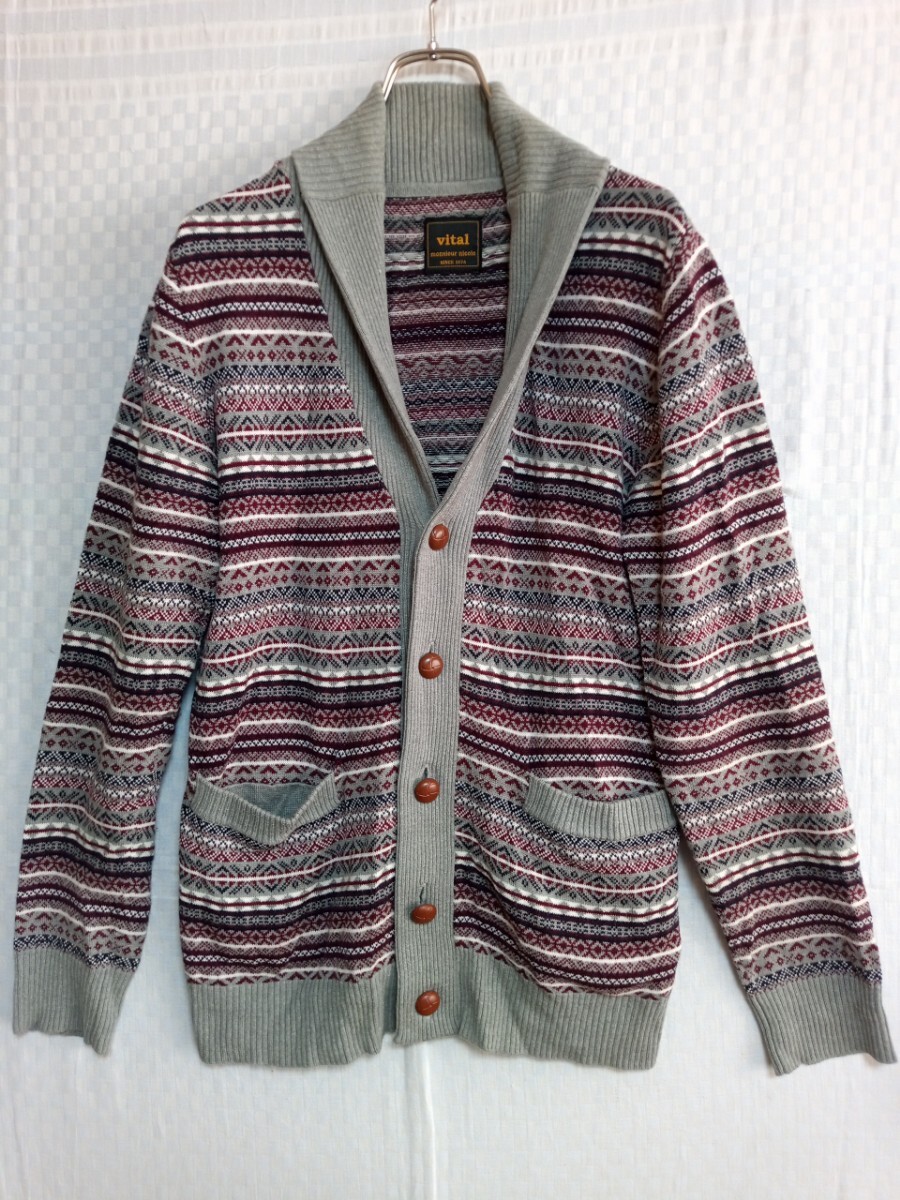 10962 ★★ Vital ニコル カーディガン 長袖 サイズ48拍卖