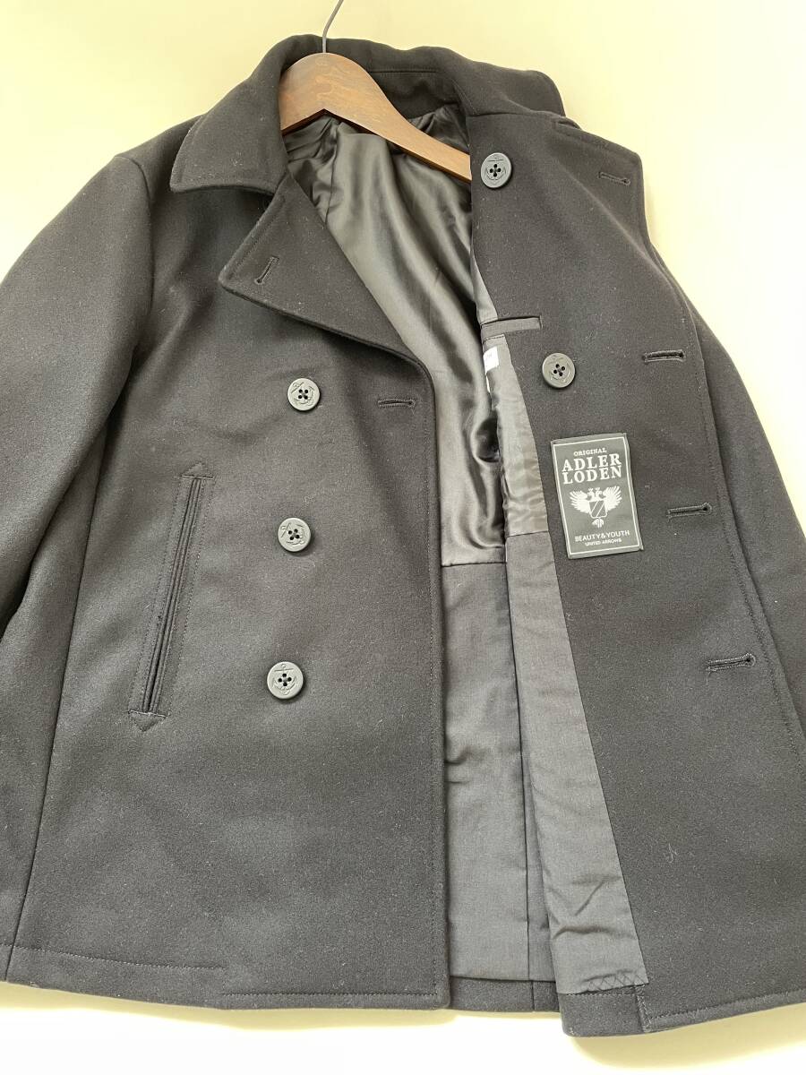 ビューティー & ユース ユナイテッドアローズ ADLER LODEN BEAUTY & YOUTH UNITED ARROWS ピーコート Pコート メンズ男性用 M黒ショートqkq拍卖