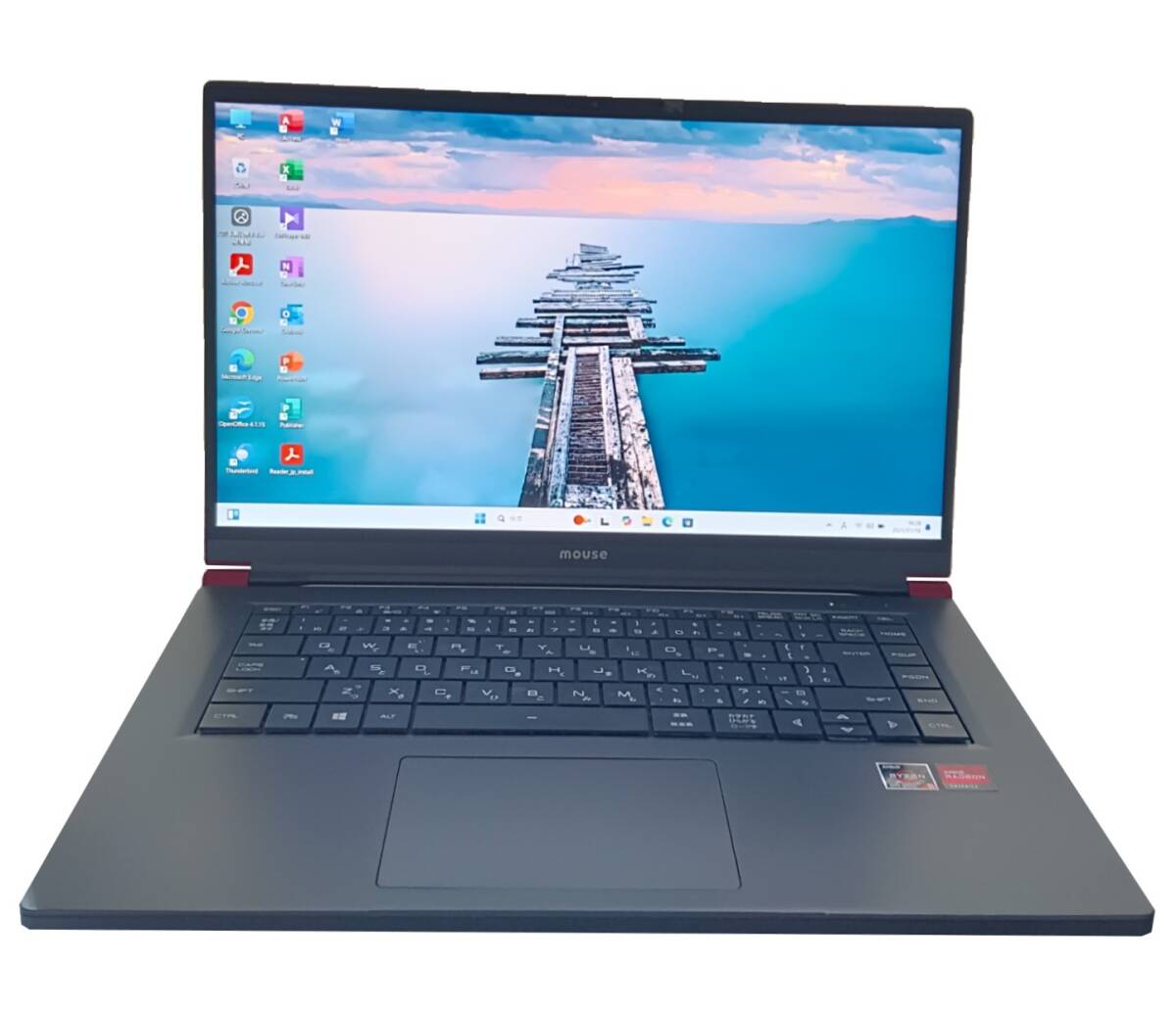 【驚速 Mouse X5-aR5CEZAR Ryzen5 5560U 2.3GHzx12+8GB+ NVME SSD256GB 15.6インチワイドノートPC】Win11+Office2021/WEBカメラ■A011619拍卖