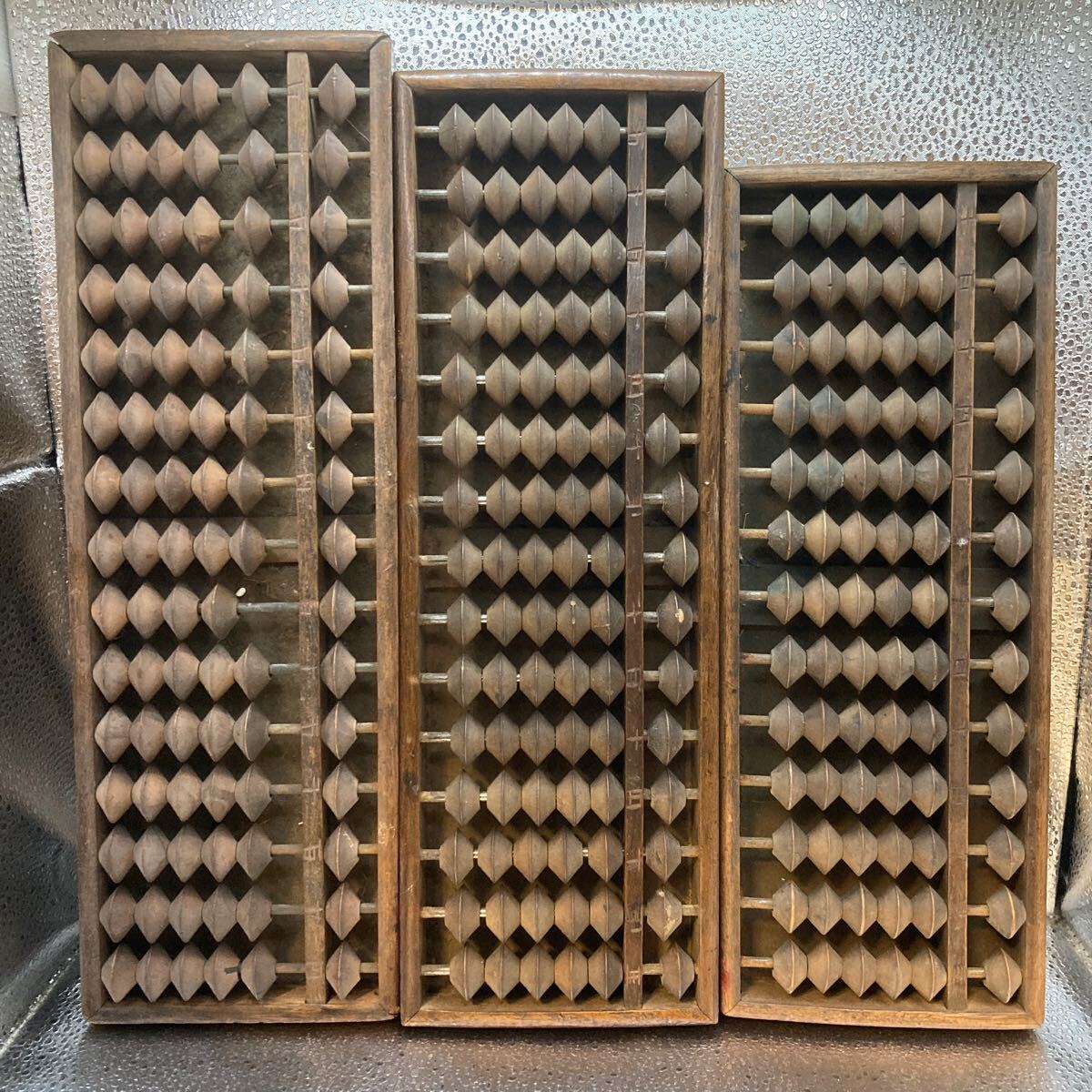 当時物 五つ玉そろばん 3台まとめて 算盤 5つ玉 古道具 木製 レトロ 古い 骨董 アンティーク 昭和レトロ 算盤 木製 ソロバン ビンテージ拍卖