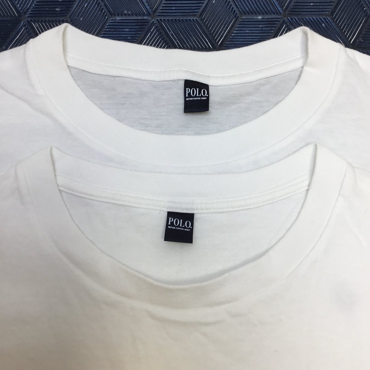 【中古品/CH】2枚セット POLO 子ども用 肌着 半袖 サイズM 本体綿100% 記名消し跡あり IM0603/0001拍卖