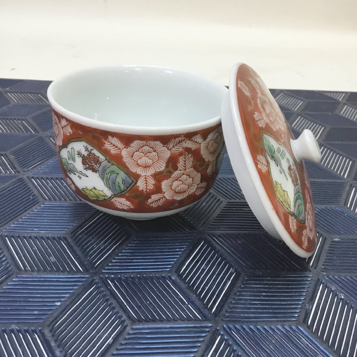 【保管品/インボイス登録店/CH】有田焼 波佐見焼 茶器揃え 湯呑み 茶器セット 陶器 湯呑み 茶器 茶蓋 RS0406/0002拍卖