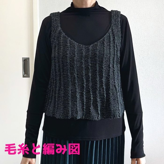 編み物キット 新品 スターメで編む縦のラインが素敵なキャミソールベスト 毛糸 リッチモア 無料編み図 ビスチェ ウール 極太毛糸 Richmore拍卖