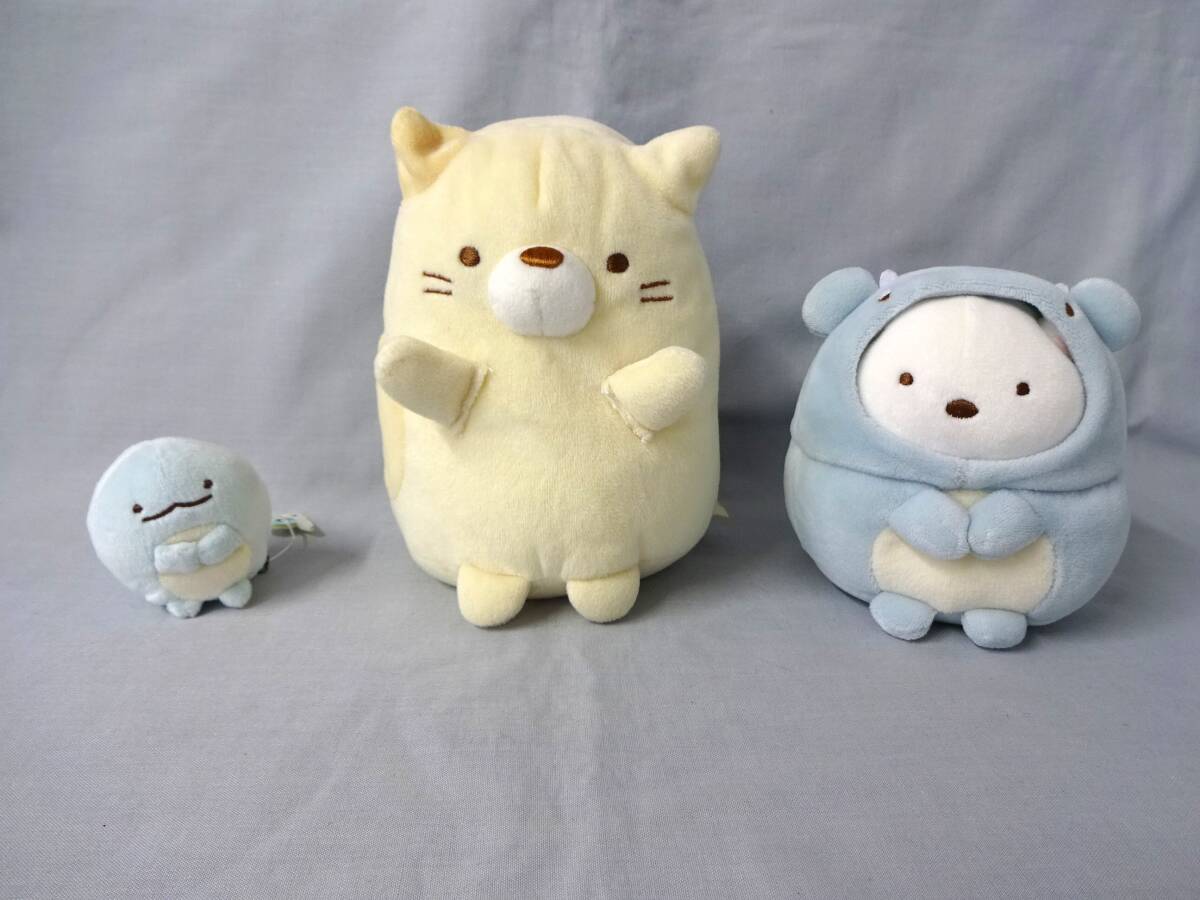 すみっコぐらし ぬいぐるみ 3体セット しろくま ねこ とかげ すみっコぐらし展限定 みんなですみっコバスツアー 着ぐるみ拍卖