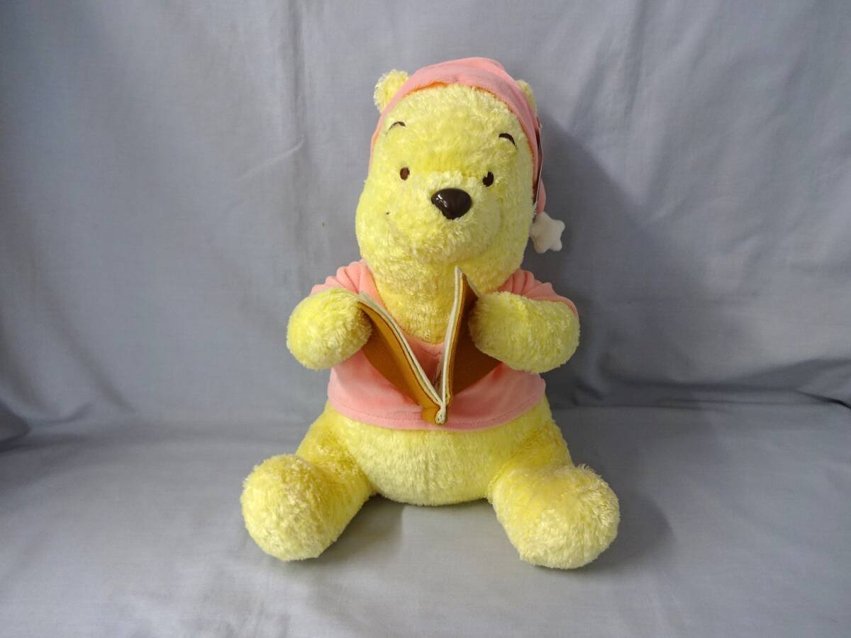 【紙タグ付き】くまのプーさん スーパージャンボ ソフトトーン おやすみスタイル ぬいぐるみ 座高:約33cm 絵本 ナイトキャップ 2003拍卖