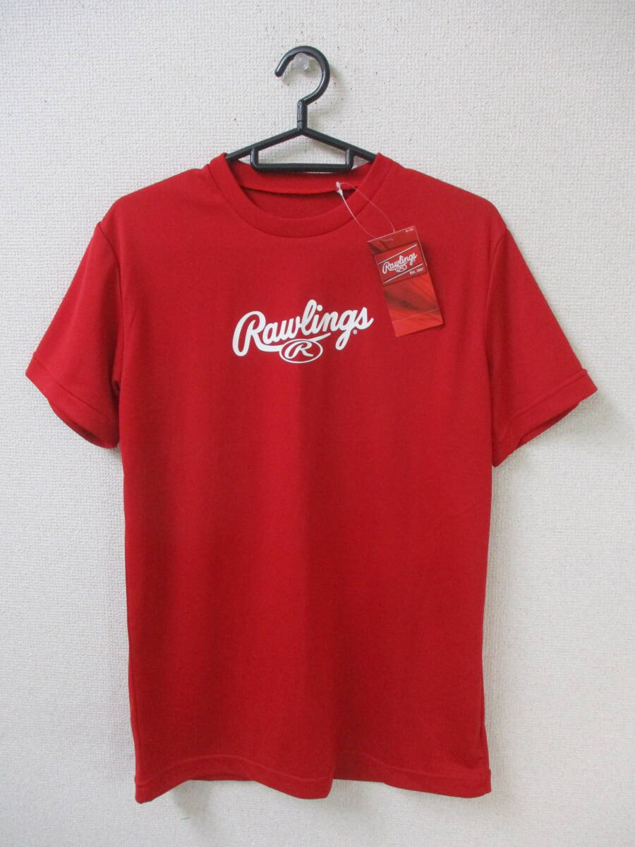Rawlings ローリングス スクリプトロゴTシャツ S 胸囲85cm~91cm  身長162cm~168cm レッド拍卖