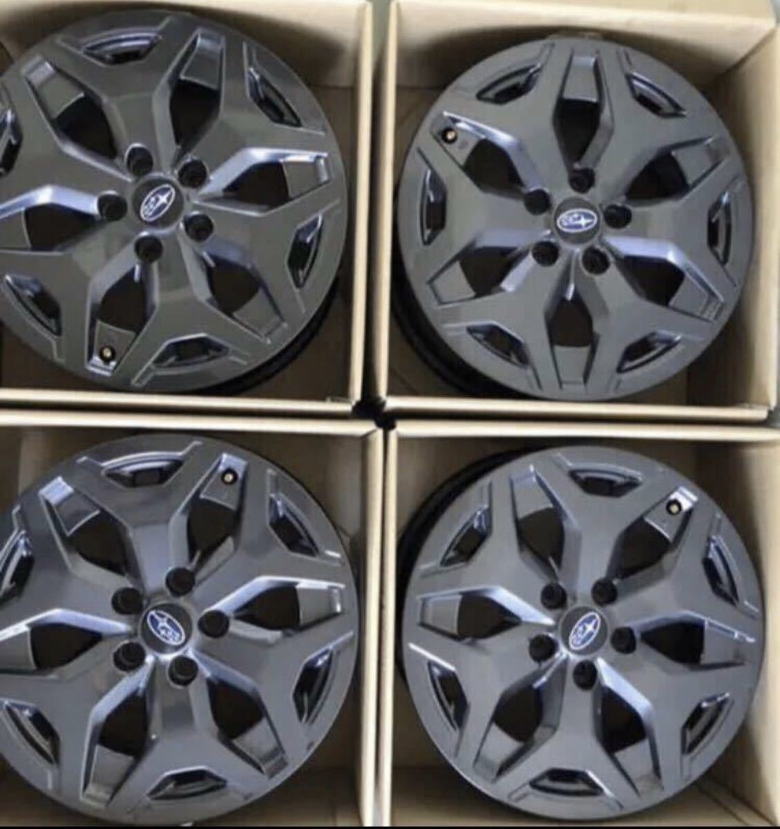 即決 スバル SKフォレスター X-BREAK 純正アルミホイール 4本 17インチ 7J+48 pcd 114.3-5拍卖