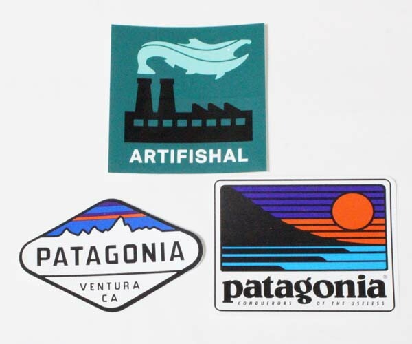 訳あり パタゴニア ステッカー 3種セット PATAGONIA STICKERS SET フィッツロイ クレスト UP&OUT ARTIFISHAL ムービー FILM シール 新品拍卖