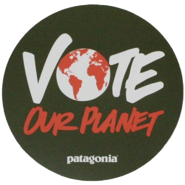 パタゴニア 非売品 キャンペーン ステッカー ボウト 丸 緑 PATAGONIA VOTE OUR PLANET 投票 選挙 シール デカール コレクション デコ 新品拍卖