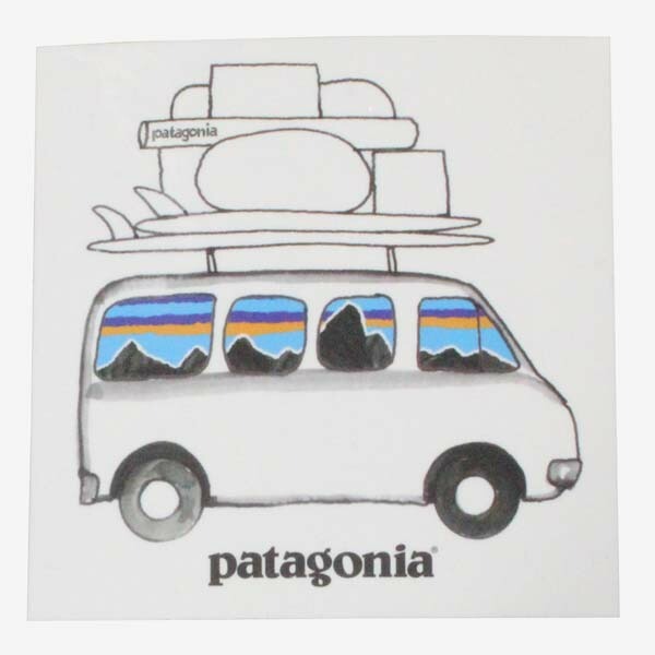 パタゴニア フィッツロイ サーフバン キャンペーン ステッカー Patagonia FITZROY SURF VAN 車 四角 シール 非売品 稀少 コレクター 新品拍卖