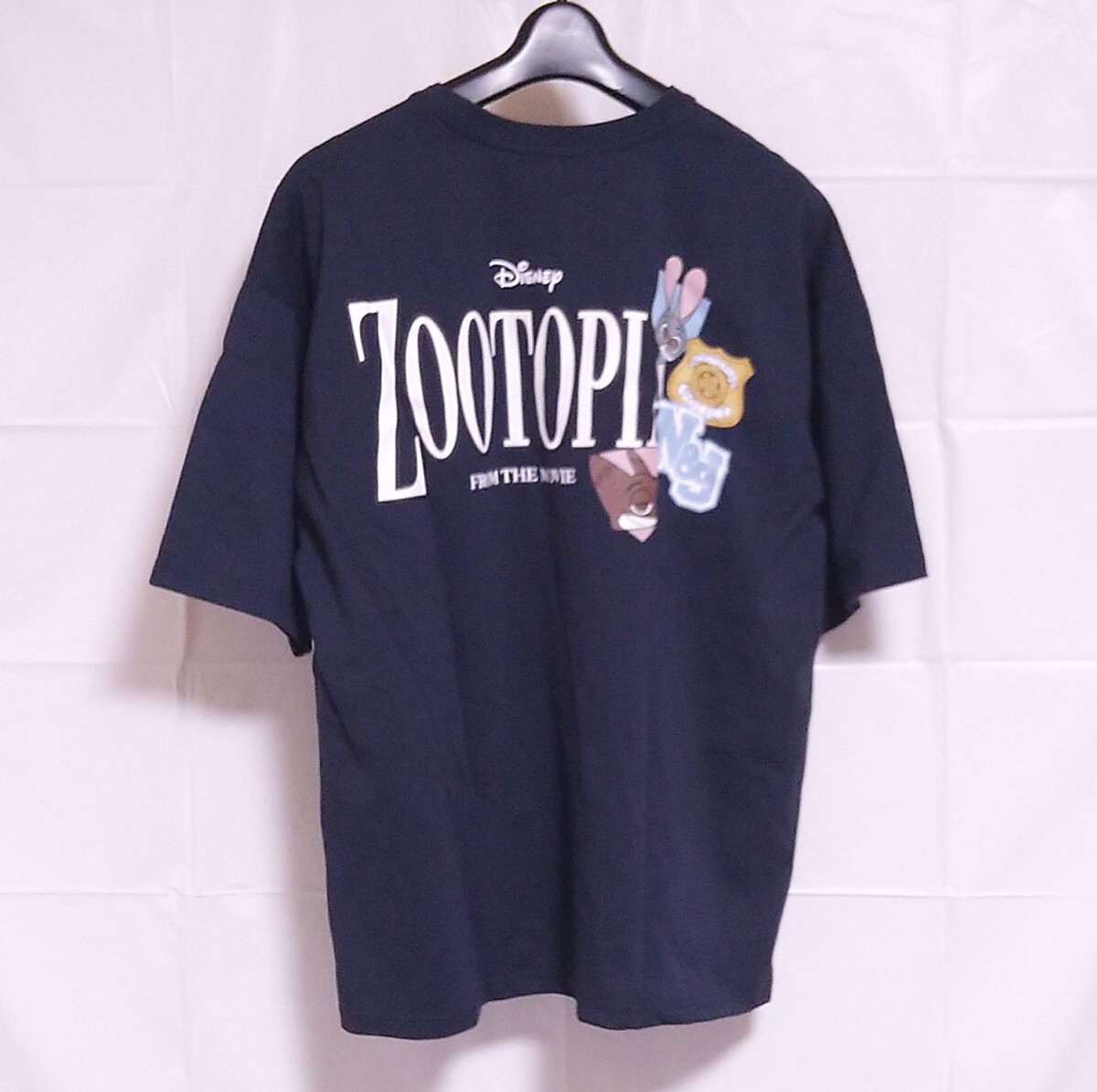 ディズニー ズートピア アベイル ジュディ ニック バックプリント ロゴ Tシャツ ネイビー レディース Lサイズ拍卖