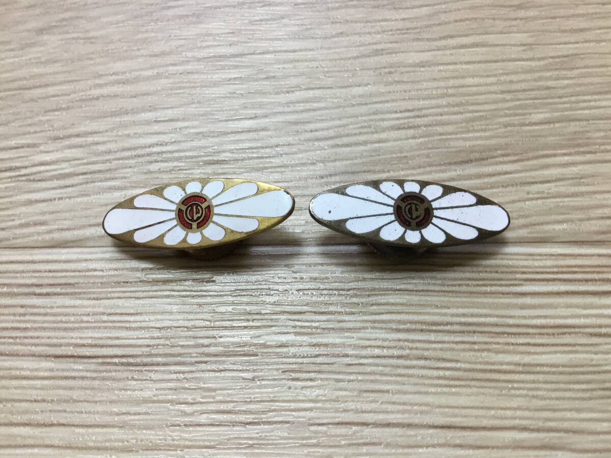 山口の自転車 マルワイ会員 七宝 平ネジ ピンバッジ バッチ 色味違い2個拍卖