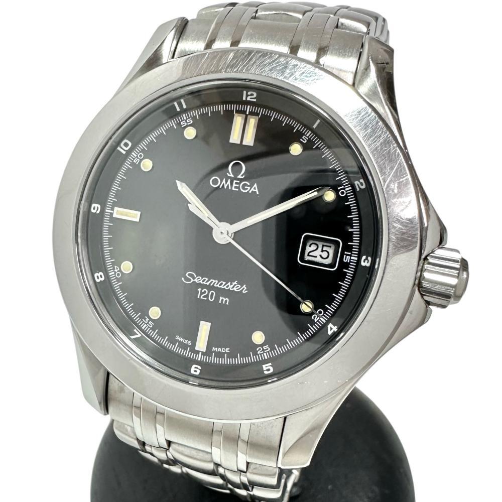 OMEGA/オメガ シーマスター 120 2511.50 腕時計 ステンレススチール クオーツ 黒文字盤 ボーイズ拍卖