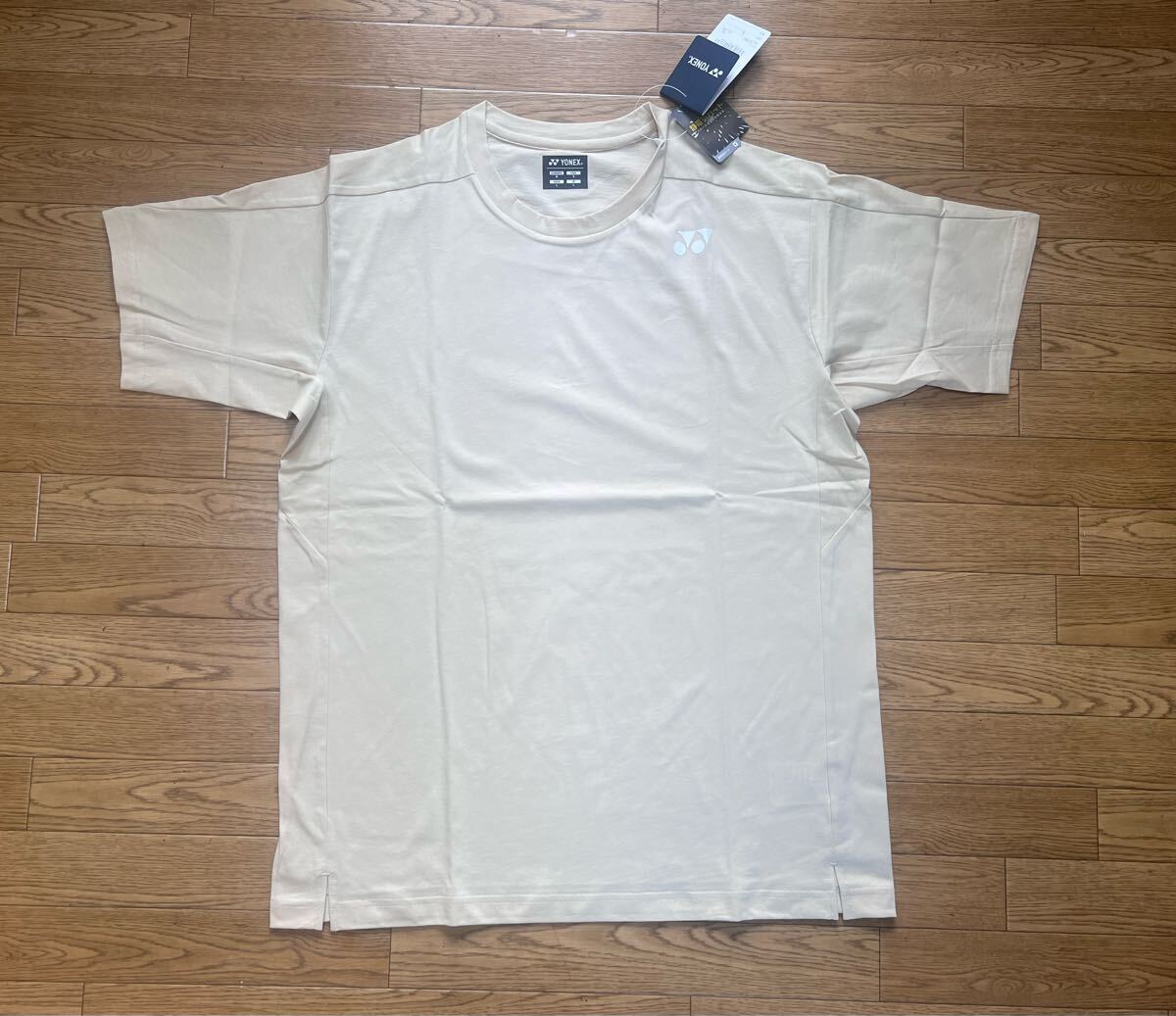【送料込】数量限定 YONEX ヨネックス ユニTシャツ 16784Y ベージュ L バドミントン テニス ワンポイント 半袖Tシャツ拍卖